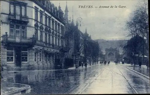 Ak Trier an der Mosel, Trèves, Avenue de la Gare