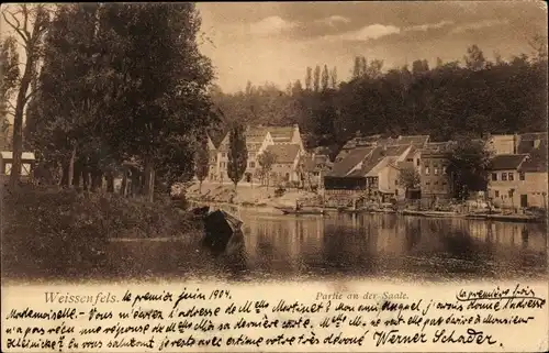 Ak Weißenfels an der Saale, Partie an der Saale