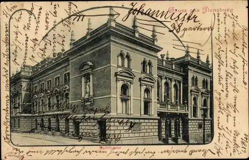 Ak Flensburg in Schleswig Holstein, Stadttheater