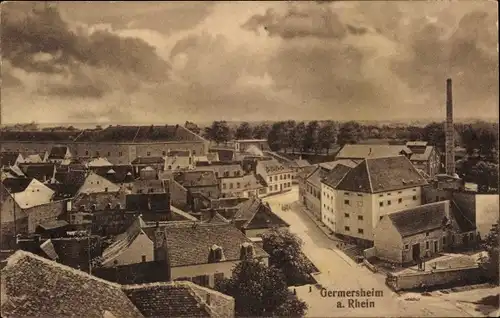 Ak Germersheim am Rhein, Teilansicht der Stadt