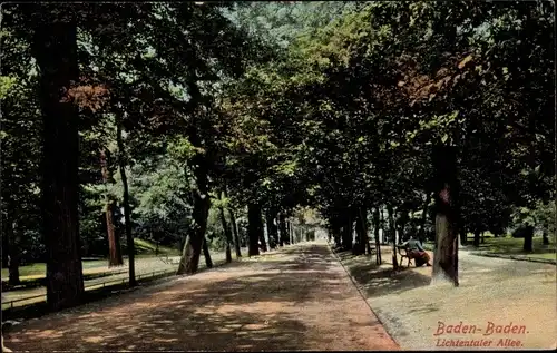 Ak Baden Baden am Schwarzwald, Lichtentaler Allee