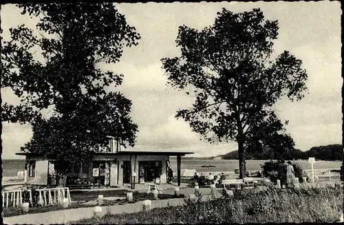 Ak Ostseebad Eckernförde, Kurstrand am Sandkrug