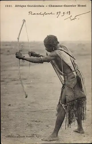 Ak Afrique Occidentale, Chasseur-Guerrier Mossi, Bogenschütze