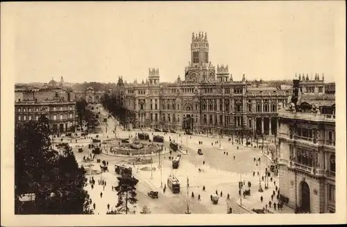 Ak Madrid Spanien, Las Cibeles y Casa de Correos