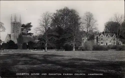 Ak Chawton Hampshire England, Chawton House and Chawton Parish Church