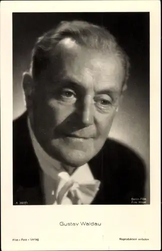 Ak Schauspieler Gustav Waldau, Portrait mit Fliege, Nr. A 3687/1
