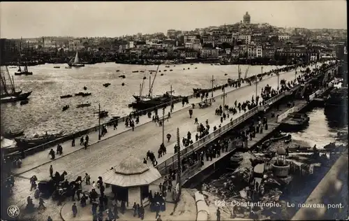 Ak Konstantinopel Istanbul Türkei, Le nouveau pont