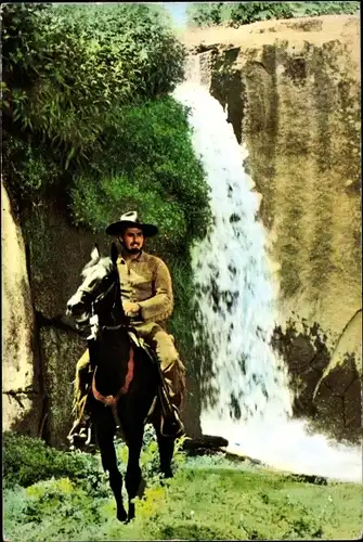 Ak Schauspieler Gordon Scott in Das war Buffalo Bill, Pferd, Bild Nr. 36