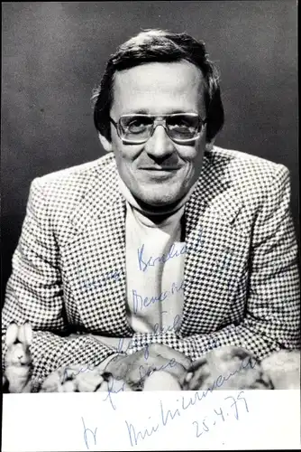 Foto Schauspieler und Kabarettist Dieter Hildebrandt, Portrait, Autogramm