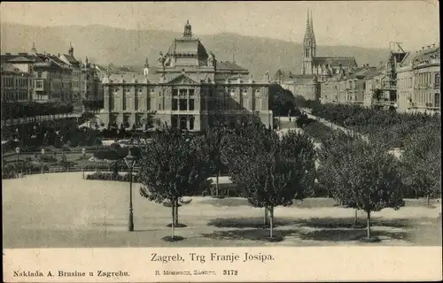 Ak Zagreb Kroatien, Trg Franje Josipa