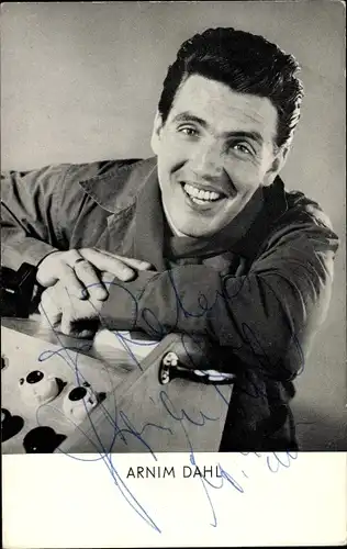 Ak Schauspieler Arnim Dahl, Portrait, Stuntman, Autogramm