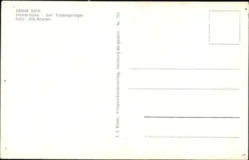 Ak Schauspieler Arnim Dahl, Portrait, Stuntman, Autogramm