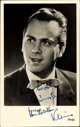 Ak Sänger Herbert Klein, Portrait, Autogramm