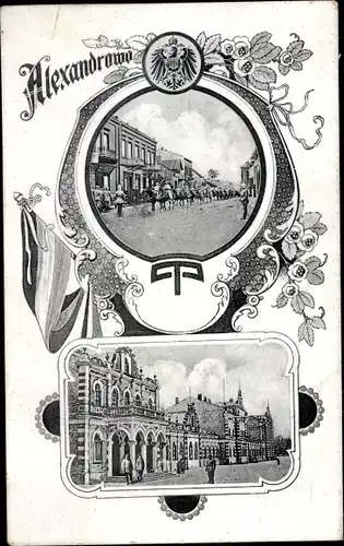 Ak Aleksandrowo Orzysz Alexandrowo Ostpreußen, Straßenpartie, Kavallerie