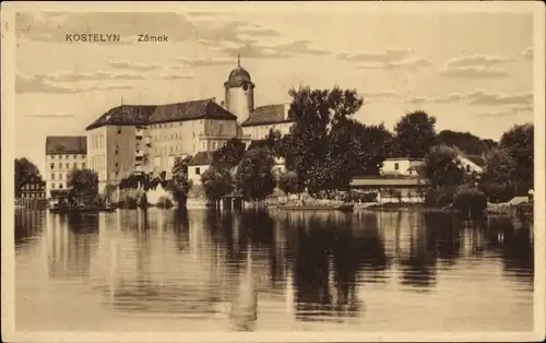 Ak Poděbrady Podiebrad Mittelböhmen, Zamek, Schloss