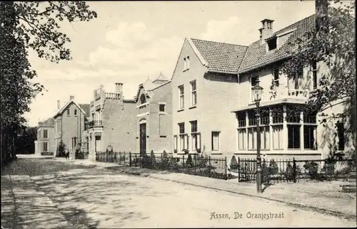 Ak Assen Drenthe Niederlande, De Oranjestraat