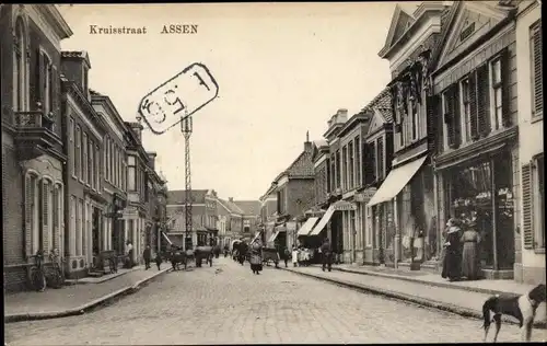 Ak Assen Drenthe Niederlande, Kruisstraat