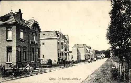 Ak Assen Drenthe Niederlande, Wilhelminastraat