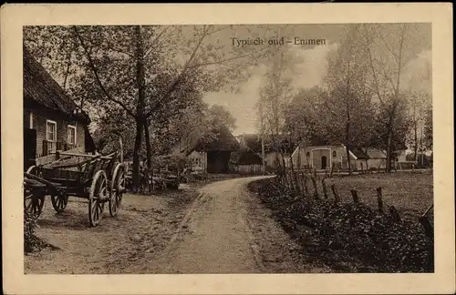 Ak Emmen Drenthe Niederlande, Typisch oud, Straßenpartie