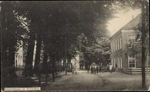 Ak Borger Drenthe Niederlande, Hoofdstraat, Hotel