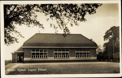 Ak Borger Drenthe Niederlande, Openb. Lagere School