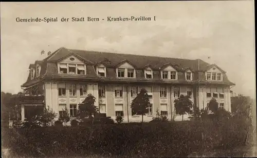 Ak Bern Stadt Schweiz, Gemeindespital, Kranken Pavillon I