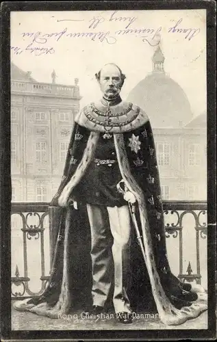 Ak König Christian IX von Dänemark, Portrait