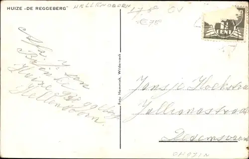 Ak Hellendoorn Overijssel, Huize de Reggeberg