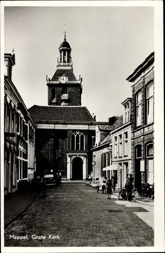 Ak Meppel Drenthe Niederlande, Grote Kerk