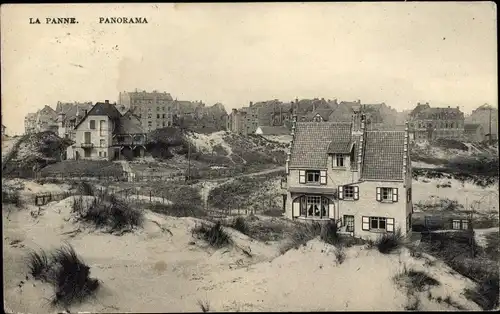 Ak La Panne Westflandern, Panorama, Dünen