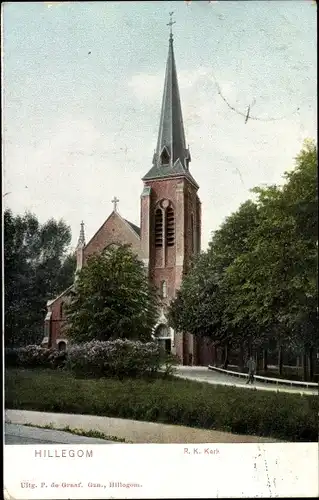 Ak Hillegom Südholland Niederlande, R. K. Kerk