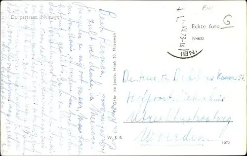 Ak Meeuwen Nordbrabant Niederlande, Dorpsstraat, Shell