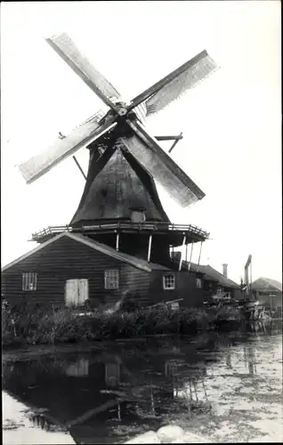 Ak Zaandam Zaanstad Nordholland, Verfmolen De Duinjager