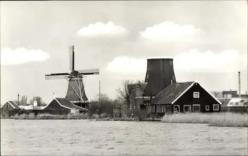 Ak Zaanse Schans Nordholland Niederlande, Molens De OS en De Bonte Hen