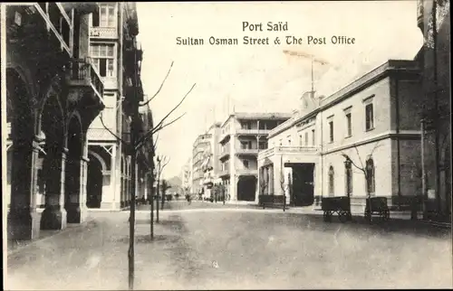 Ak Port Said Ägypten, Sultan Osman Street, The Post Office