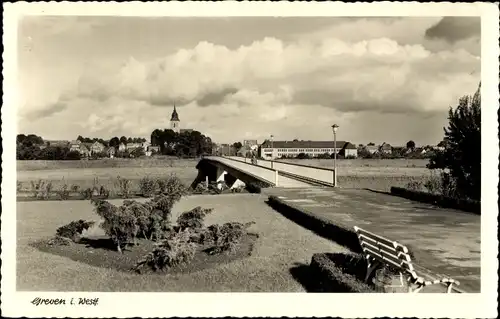 Ak Greven in Westfalen, Blick zum Ort