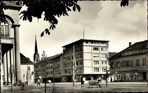 Ak Kehl am Rhein, Rathausplatz