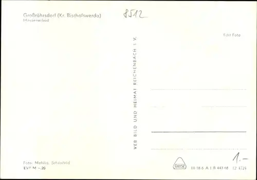 Ak Großröhrsdorf in Sachsen, Masseneibad