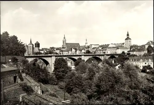 Ak Bautzen in der Oberlausitz, Friedensbrücke, Altstadt