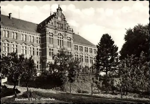 Ak Ebersbach in Sachsen Oberlausitz, Hainschule