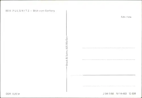 Ak Pulsnitz Sachsen, Blick vom Eierberg