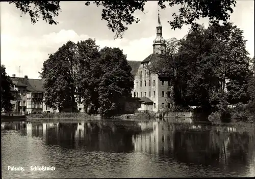 Ak Pulsnitz Sachsen, Schlossteich