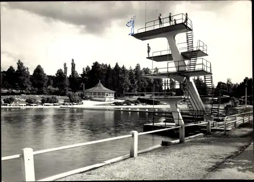 Ak Auerbach im Vogtland, Waldbad