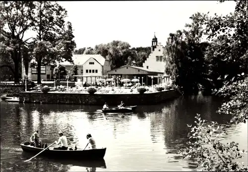 Ak Rodewisch im Vogtland Sachsen, Schlossinsel, Boote