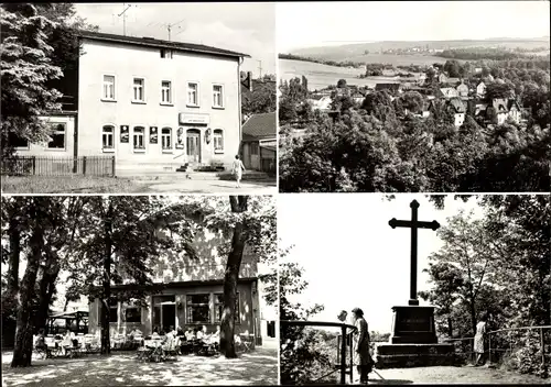 Ak Braunsdorf Niederwiesa Sachsen, Gaststätte Am Bahnhof, Blick auf den Ort