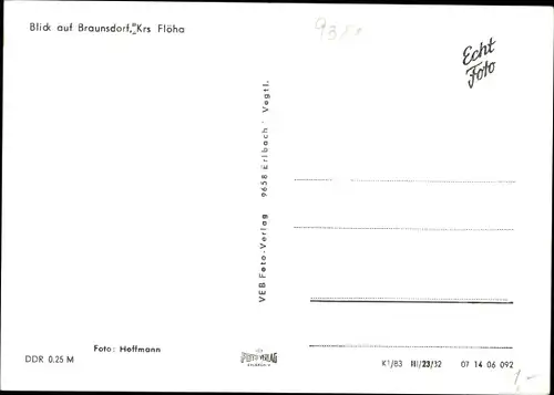 Ak Braunsdorf Niederwiesa Sachsen, Panorama