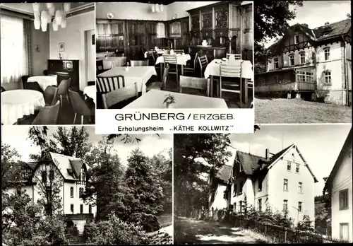 Ak Grünberg Augustusburg im Erzgebirge, Erholungsheim Käthe Kollwitz, Inneres