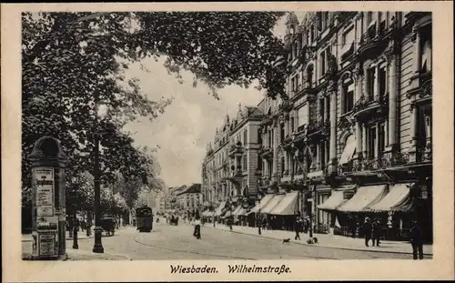 Ak Wiesbaden in Hessen, Wilhelmstraße