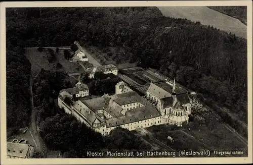 Ak Hachenburg im Westerwald, Fliegeraufnahme vom Kloster Marienstatt