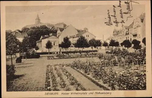Ak Siegburg an der Sieg, Kaiser Wilhelmplatz und Michaelsberg